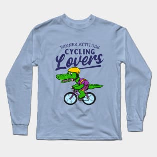 crocodile bicycle Long Sleeve T-Shirt